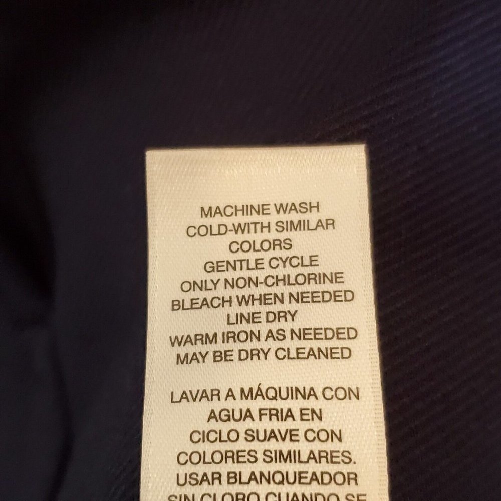 Womens Navy Blue Military Style Jacketā Twill Stretchy Lightweight Medium Petite - Picture 8 of 8